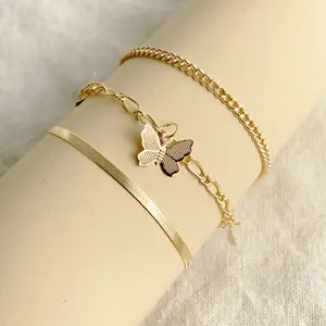 PAVA – bracelet de cheville bohème en forme de papillon doré, bijoux de plage, ornements de pied, chaîne pour femmes et filles, vente en gros