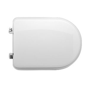 Siège de toilette pour Flaminia Valentine, forme de bol, 7 blancs, 50,5 cm de longueur, 37,5 cm de largeur - Product Image 1