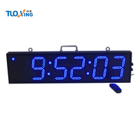 Jam Marathon Digital LED Luar Ruangan Besar 6 Inci 6 Digit Dua Sisi
