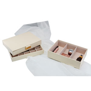 Mexda impilatori <span class=keywords><strong>portagioie</strong></span> in pelle Organizer per gioielli custodia per espositore impilabile vassoi per gioielli vassoio espositivo - Product Image 4