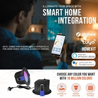 Smart Tuya Zigbee Led Downlight black10W 90mm saa 3cct ce WIFI bluetooth Spotlight IP54 220v Rgb Dimmable hôtel maison led lumière
