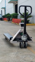 Chariot à palettes manuel WELIFTRICH CBY-50S 5 tonnes avec balance intégrée, précision 0,01 %, utilisation sur terrain accidenté, certifié CE/ISO, garantie 1 an