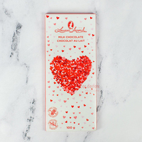 Couvercle de cadeau de luxe et emballage de base de chocolat comestible boîte de chocolat motif de conception de coeur saint valentin