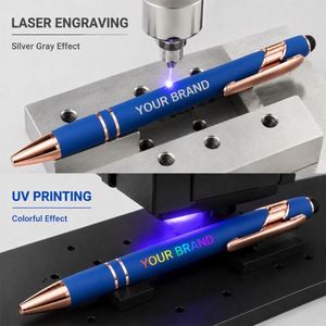 Stylo à bille promotionnel avec impression personnalisée gravée au laser, logo de marque, fabricant de stylos à bille, cadeau personnalisé, stylo en métal - Product Image 3