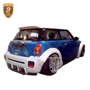 Per BMW <span class=keywords><strong>Mini</strong></span> serie R56 <span class=keywords><strong>R57</strong></span> R58 Bodykit LB stile paraurti anteriore minigonne laterali ruota sopracciglio posteriore Spoiler largo corpo Kit - Product Image 2