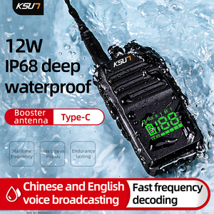 KSUN Pantalla Oculta P88, <span class=keywords><strong>Walkie</strong></span> <span class=keywords><strong>Talkie</strong></span> Portátil de Largo Alcance, Impermeable, 12W, 10 <span class=keywords><strong>km</strong></span>, IP68, VHF, Radio Marina - Product Image 2