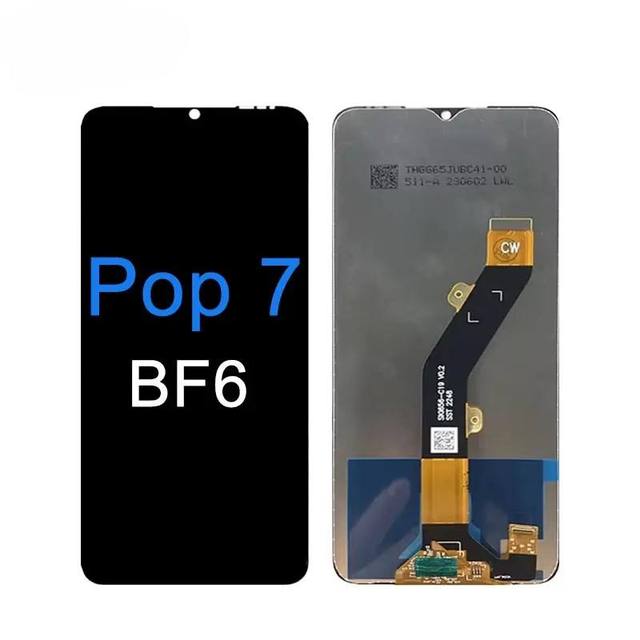 Compatible Tecno POP 7 6.5-inch LCD Touch Screen Replacement with 3-Year Warranty and Assembly