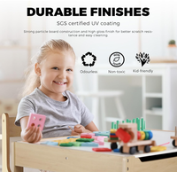 Table et chaises sensorielles Montessori modernes pour enfants Table d'activités avec boîte de rangement