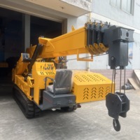 Mini-grue araignée chenillée à essence de 5 tonnes, grue araignée à flèche articulée électrique de 1 tonne avec nacelle de travail, fabrication chinoise