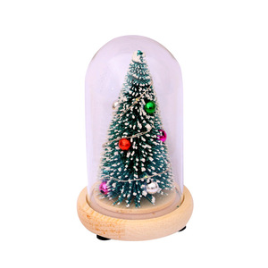 Wooden glass dome <b>Christmas</b> <b>tree</b> ornament, glowing <b>mini</b> <b>Christmas</b> <b>tree</b>, <b>Christmas</b> gift, <b>Christmas</b> decoration, cedar - Product Image 5