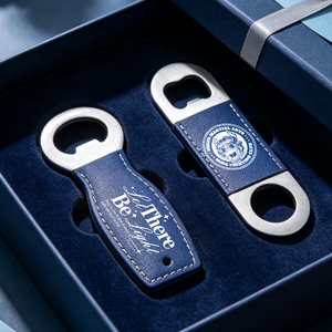 Custom Laser Engraving Bottle Opener <b>Blanks</b> Stainless Steel PU Leather Personalized Bar Tool 2 Styles 4 Colors Gift Wholesale - Product Image 3