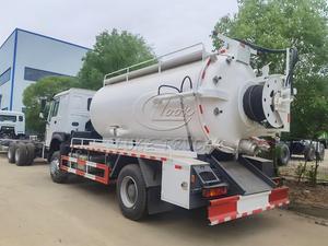 Camion d'aspiration à jet sous vide Sinotruk HOWO 4×2 15CBM de qualité supérieure, prix direct usine bas pour le dragage des boues et des fosses septiques - Product Image 4