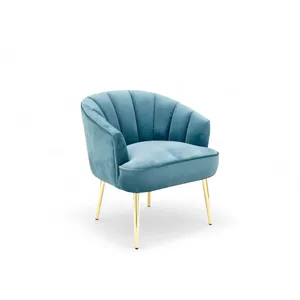 Modern Style Iron <b>Frame</b> Accent Chair Soft Touch Plush Fabric-Multi-Color Options for Bedroom Living Room Home Office Dining Room - Product Image 6