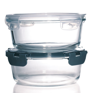 Custom Wholesale Lock Lid Borosilicate Glass Kitchen Food Storage Container <b>Box</b> Sets Airtight Containers for Adult <b>Lunch</b> <b>Box</b> - Product Image 6