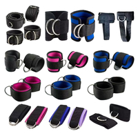 Sangles de cheville HSM populaires pour machines à câble, support de cheville pour la gym et le fitness avec rembourrage en néoprène