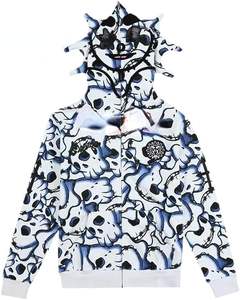 Lightweight Hip-hop <b>Zip</b> <b>up</b> <b>Hoodie</b> Print Design Sweatshirt Hooded Men Grunge Clothes Vintage Harajuku Hoodies - Product Image 4