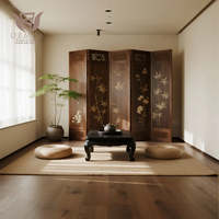 Paravent pliant horizontal en bois de style chinois pour chambre d'hôtel, bureau, cloison de séparation, escalier, appartement – Nouveau design classique