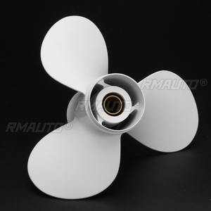 ใบพัดเรืออลูมิเนียม 11 3/8x12 นิ้ว สำหรับเครื่องยนต์ยามาฮ่า 40 48 50 55 60 แรงม้า  13 ร่อง  ขนาดเส้นผ่านศูนย์กลาง 90 มม. สีขาว 3 ใบพัด - Product Image 5