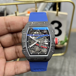 Wholesale UltraLight Carbon Fiber Mechanical Men's <b>Watch</b> Tonneau <b>Skeleton</b> Dial, Lightweight Nylon Strap SportsBusiness Style - Product Image 3