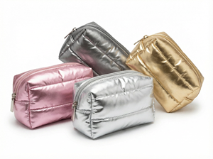 กระเป๋าเครื่องสำอางเมทัลลิก Y2K แบบพกพา สีเงิน ดีไซน์ล้ำยุค สำหรับเดินทาง - Product Image 6