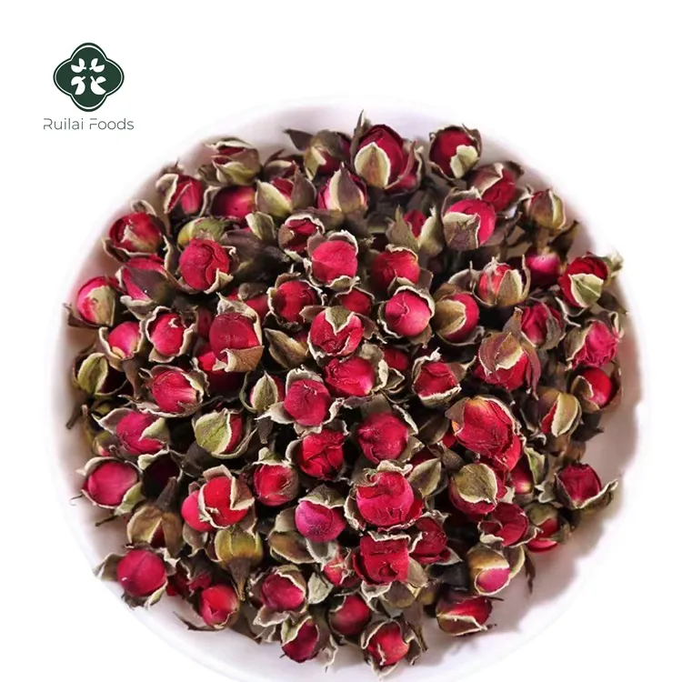 Органические сушеные бутоны роз из Пномпеня, травяной Цветущий чай, Натуральный китайский красный цветочный чай из бутонов роз