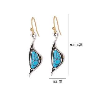 ファッションハワイアンかわいい韓国の鳥の結婚式ボヘミアンジュエリードロップターコイズ自由奔放に生きるジュエリーイヤリング女性のためのピアスジュエリー - Product Image 4