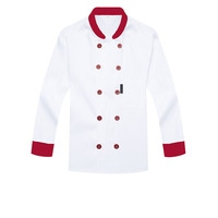 Chemise de travail de cuisine en coton sergé personnalisée avec logo brodé, manches longues, anti-rides, veste de chef de restaurant, uniforme de cuisine d'hôtel