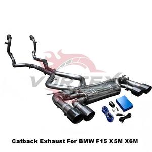 Système d'échappement complet Vortex Performance Front Pipe Valved Catback pour BMW X5M X6M F85 F86 en acier inoxydable SS304, son racing. - Product Image 2