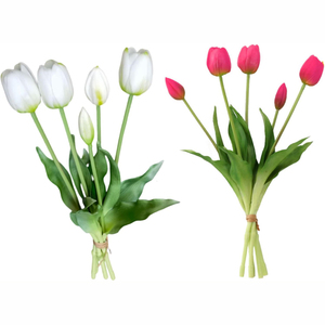 Tulipanes Artificiales de Látex Sintético, Ramo de PVC Realista y Suave, Decoración para el Hogar, Bodas, Graduaciones, Año Nuevo, Día de la Madre, Acción de Gracias - Product Image 3