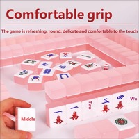 Juego de Mahjong Acrílico de Calidad Profesional de la Serie Jelly de Alta Compatibilidad, Diseño de Agarre Cómodo para Uso Doméstico y Entretenimiento