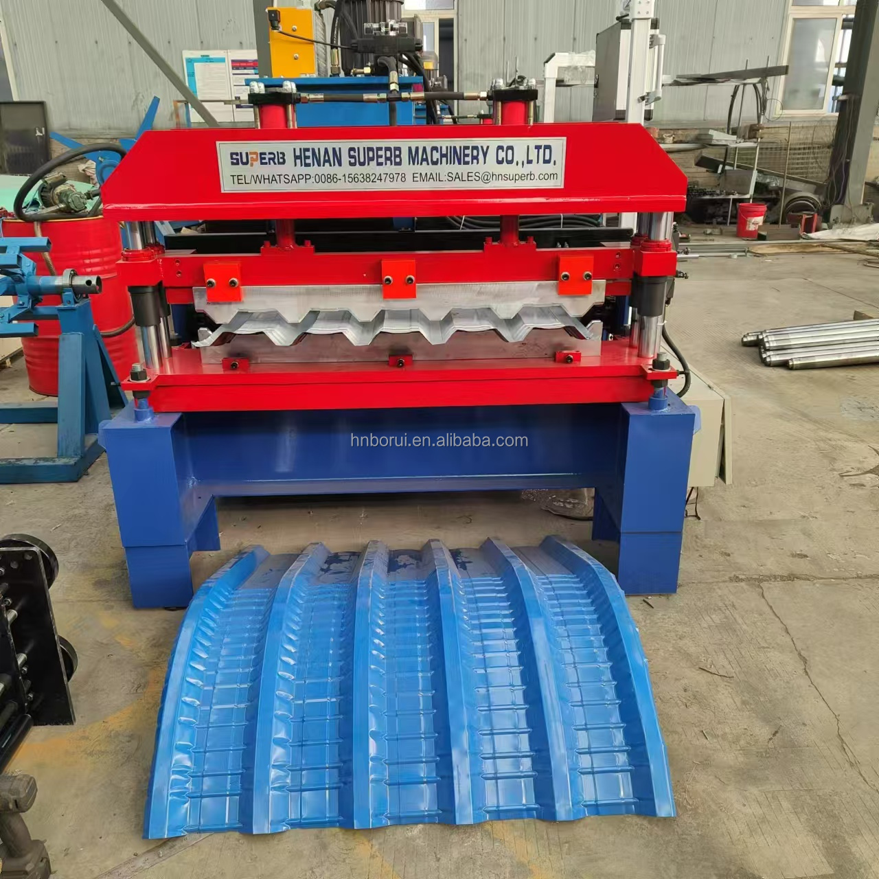 Galvanized Steel Roof Tiles with Arch Bending Device for Grain Silo Manufacturing, Arch Roller Forming Machine