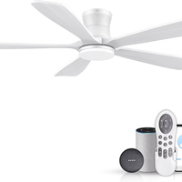 Ventilateur de plafond encastré à LED silencieux avec lampe de ventilateur de plafond en bois clair pour un éclairage et un confort optimaux