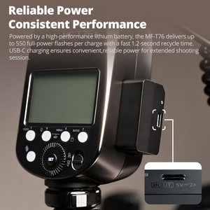 Godox MF-T76 Macro Twin Flash TTL HSS 2.4G sans fil 76Ws Flash portable pour appareil photo - Product Image 3