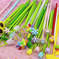 Ventes directes d'usine dessin animé stylo Gel fleurs mignonnes conception Signature stylo étudiant mignon Gel stylo Promotion cadeaux