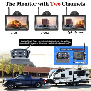 Factory Supply for <strong>Trailer</strong> Boat RV New Design 2x WiFi Wireless Magnetic Backup <strong>Camera</strong> 5" LCD Monitor Kit for <strong>Horse</strong> - Product Image 6
