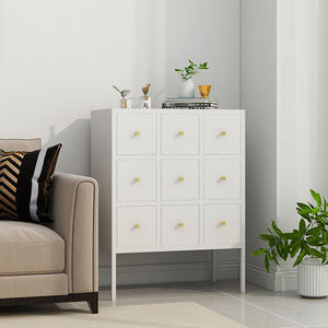 Armadio Moderno in Metallo con Ante in Vetro, Popolare Arredo per Casa e Hotel, per Soggiorno e Camera da Letto, Elegante Vetrina in Acciaio - Product Image 4