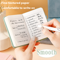 Carnet de notes en cuir A7, mini bloc-notes portable et carnet de réunions compact