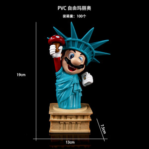 Figura Coleccionable de PVC <span class=keywords><strong>Super</strong></span> <span class=keywords><strong>Mario</strong></span> GK Statue Cosplay Liberty, Modelo a Escala 1:32, Decoración para el Tablero del Auto y Escritorio - Product Image 2