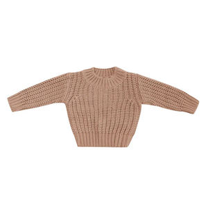 春秋の幼児・子供用チャンキーニットヴィンテージプルオーバー、女の子・男の子用長袖ルーズトップベビーセーター - Product Image 3