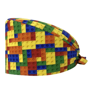 Printed Nurse <b>Cap</b> Colorful Cotton Dental Clinic Beauty Salon Stylish Reusable <b>Scrub</b> <b>Caps</b> with Adjustable Strap - Product Image 4