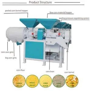 Multifunctional corn flour grinding milling plant corn peeler machine/Corn Grits Milling Machine HJ-ZX200