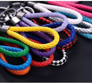 Vente en gros d'accessoires automobiles Poussoir au sol Petit cadeau-PU Cuir tressé Corde Porte-clés Moderne Simple Tressé - Product Image 6