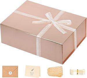 Caja de Regalo Plateada con Cierre Magnético, Cinta, Tarjeta y Relleno de <span class=keywords><strong>Papel</strong></span> Triturado <span class=keywords><strong>para</strong></span> Regalos, Graduaciones, Navidad - Product Image 6