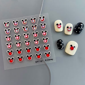 Pierres précieuses pour ongles Disney <span class=keywords><strong>Mickey</strong></span> Pearl & Bow-Pierres de strass écologiques non toxiques pour manucure française, décor plaqué or pour ongles de salon - Product Image 6
