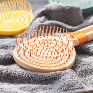 OEMサロン専用カーブ型通気ヘアブラシ、もつれ解消＆乾燥機能付き、テールコーム、ナイロンハンドル、箱入りヘアケアコーム - Product Image 3