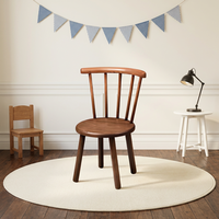 Chaise Windsor en Bois de Caoutchouc de Haute Qualité à Prix de Gros, Chaise de Salle à Manger en Bois pour Restaurant, Chaise d'Hôtel pour Enfants