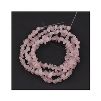 Pierres précieuses naturelles en vrac, quartz rose de Madagascar, pierres roulées, gravier, pierres de forme irrégulière, perles de cristal