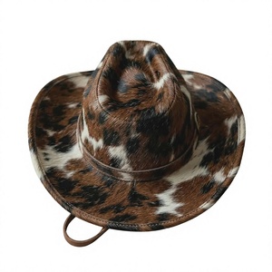 Chapeau de cowboy en laine marron GENERSA SPORTS à large bord, unisexe, décontracté, pour l'extérieur, toutes saisons, adulte, 50-52 cm, pour le cyclisme et les voyages - Product Image 2