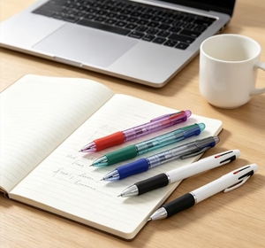ปากกาลูกลื่นแบบกด <span class=keywords><strong>4</strong></span> สี หลายฟังก์ชั่น ตัวด้า<span class=keywords><strong>ม</strong></span>พลาสติกใส เห<span class=keywords><strong>ม</strong></span>าะสำหรับสำนักงาน โรงเรียน ของขวัญส่งเสริ<span class=keywords><strong>ม</strong></span>การขาย - Product Image 4