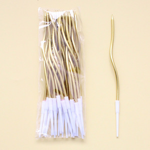 24 pièces en vrac, bougies longues en spirale, or et argent, décorations de gâteaux pour fête d'anniversaire, fournitures, bougies de gâteau, outils pour gâteaux - Product Image 2